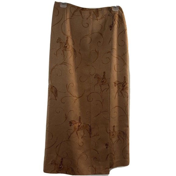 TALBOTS Sz 6P Horse Riding Equestrian Lady Victorian Dressage Embroidered Skirt - Picture 1 of 8